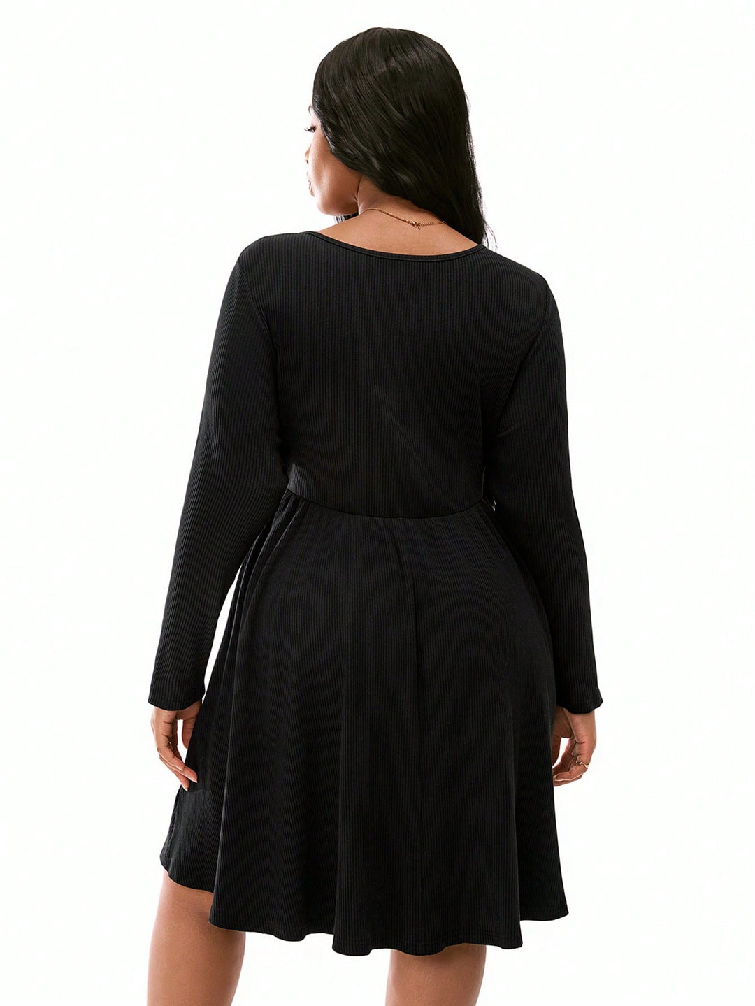 Shein Curve+ miniruha, fekete