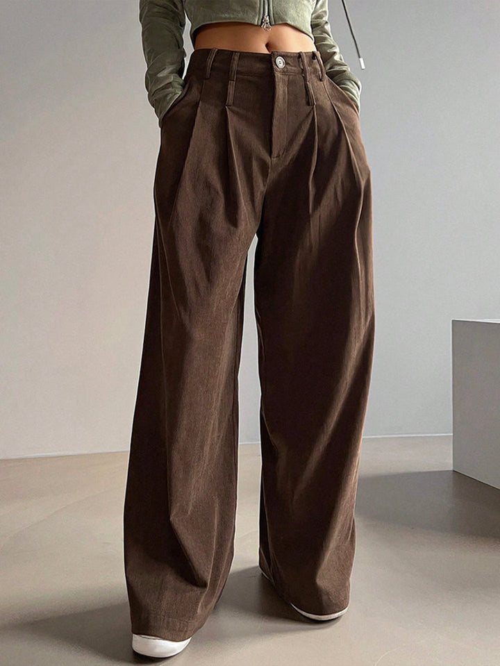 Pantaloni SHEIN, maro
