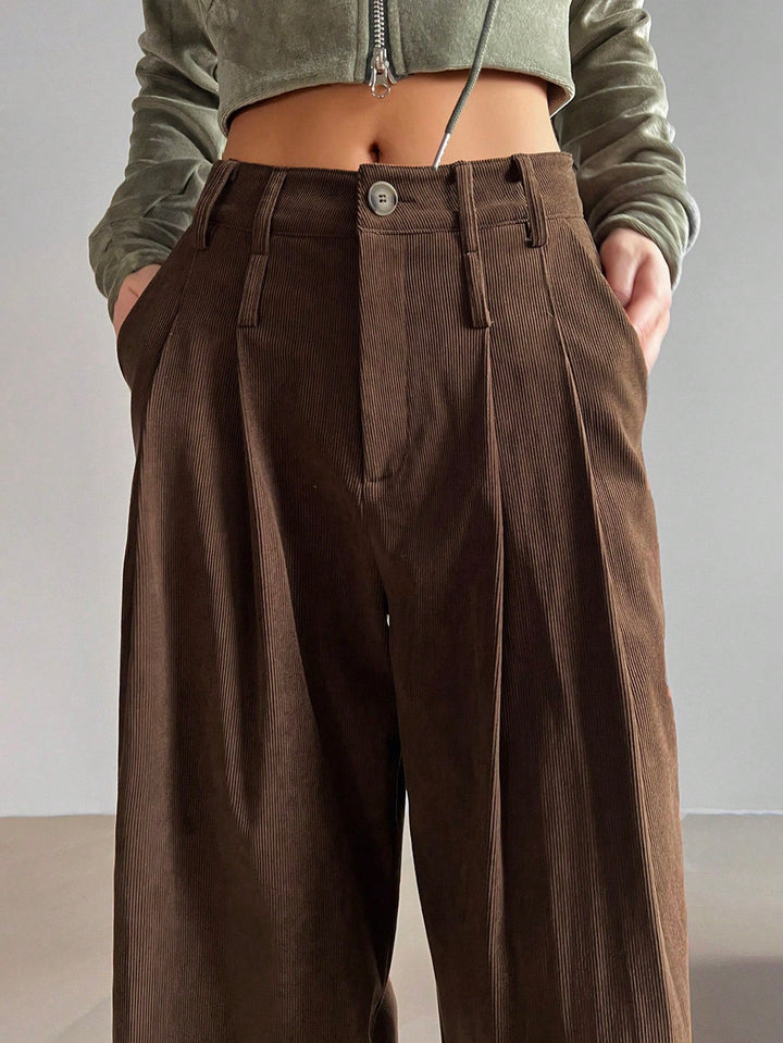 Pantaloni SHEIN, maro