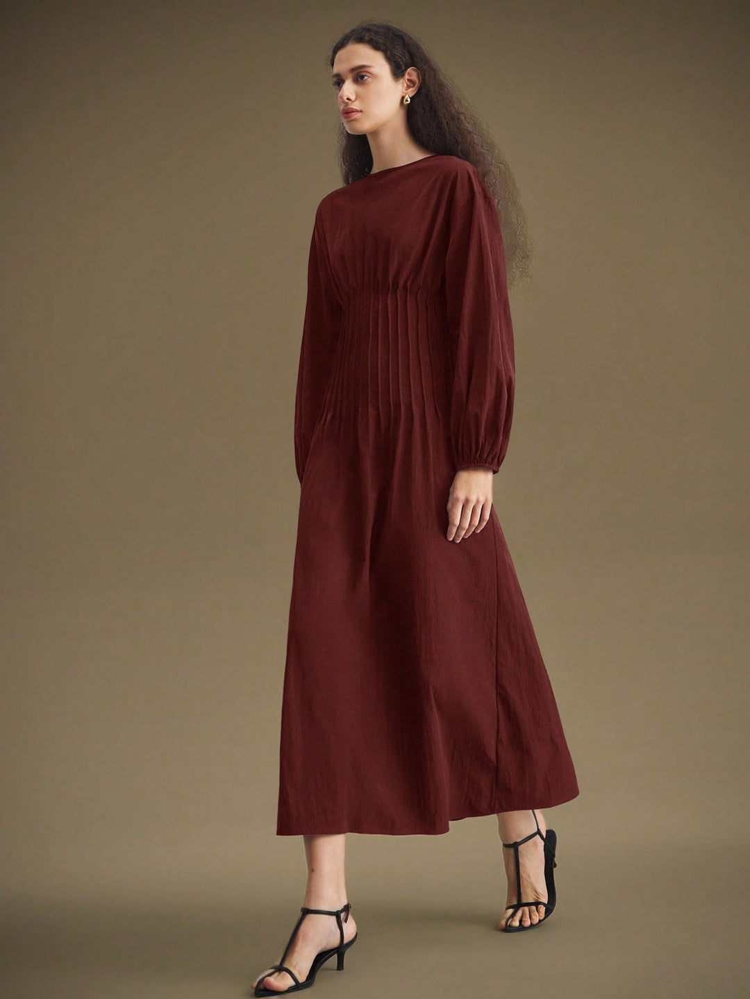 SHEIN Maxi ruha, bordó
