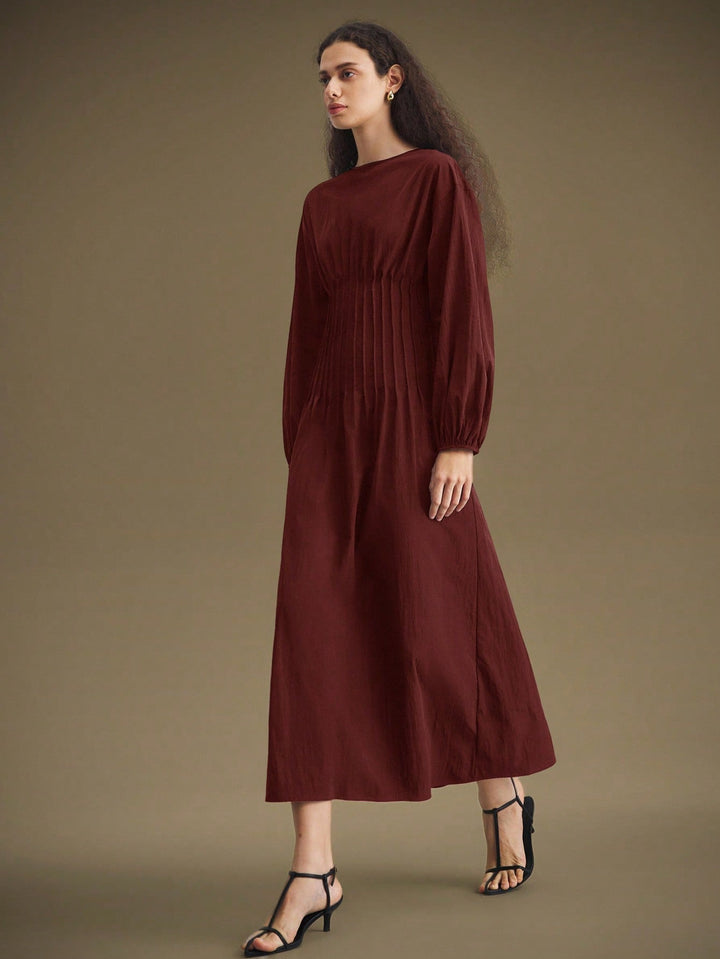 SHEIN Maxi ruha, bordó