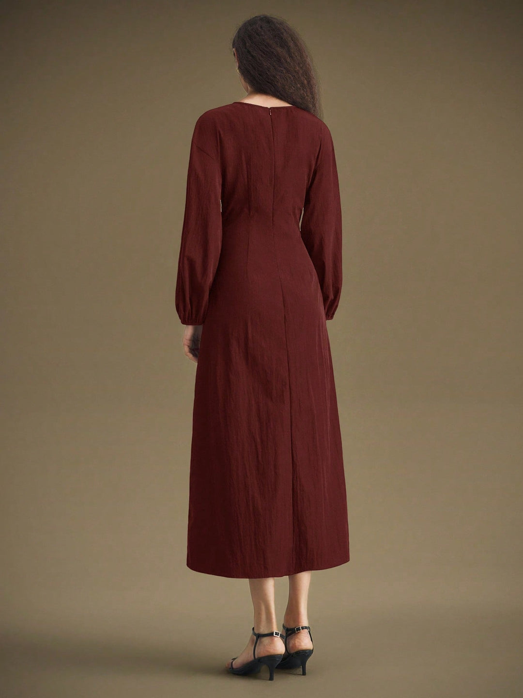 SHEIN Maxi ruha, bordó