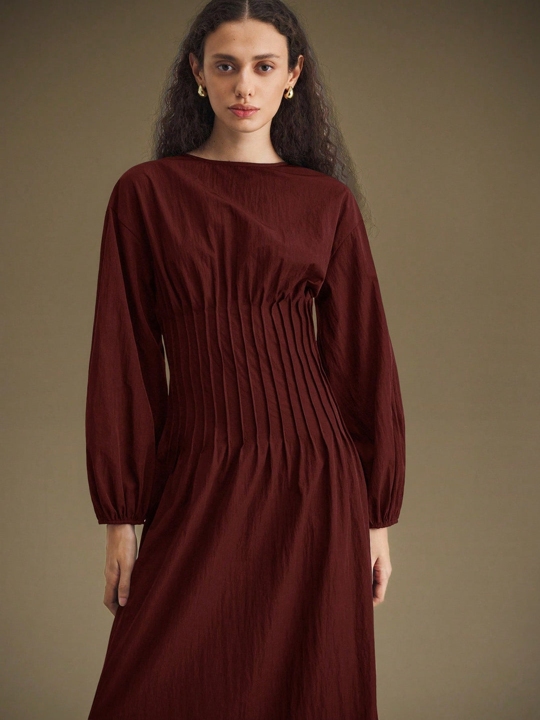 SHEIN Maxi ruha, bordó
