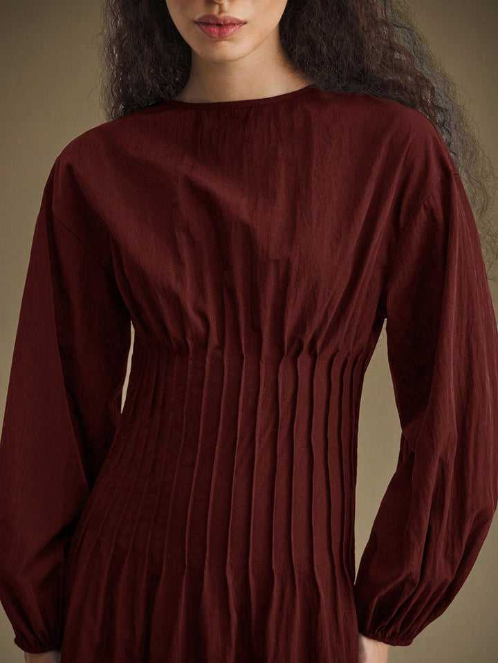 SHEIN Maxi ruha, bordó