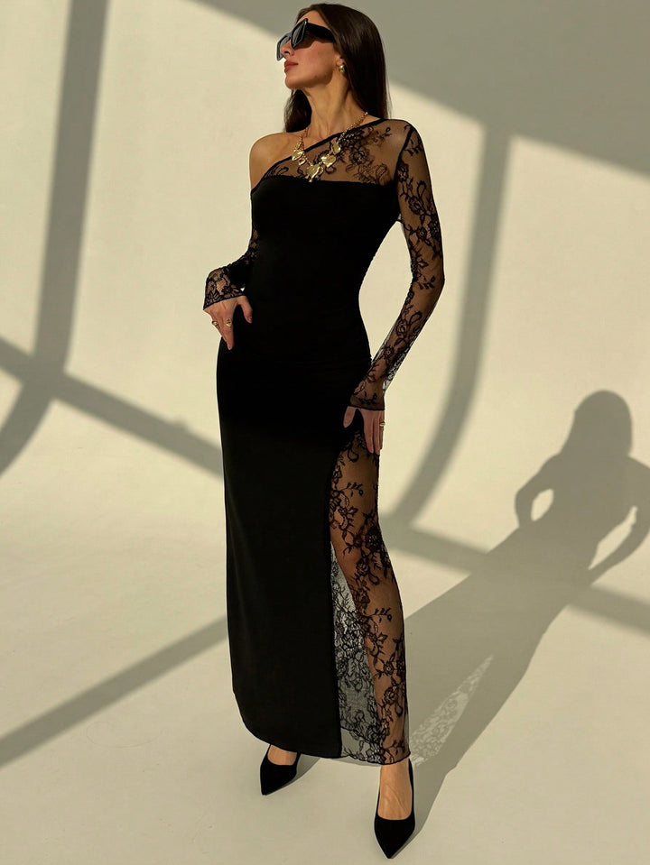 SHEIN maxi ruha, fekete