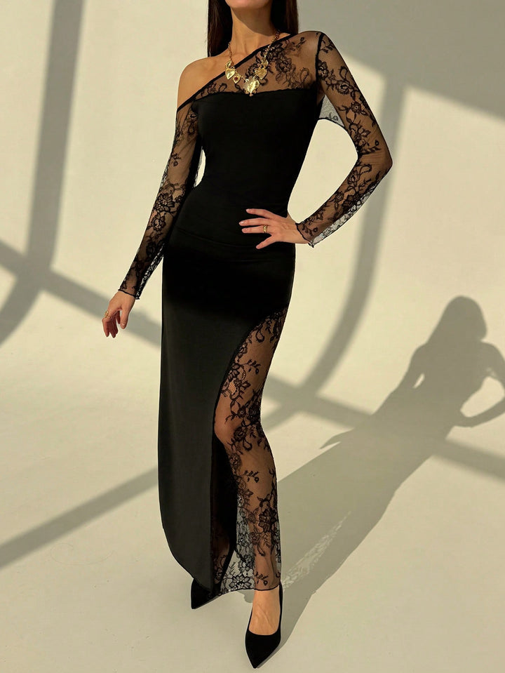 SHEIN maxi ruha, fekete