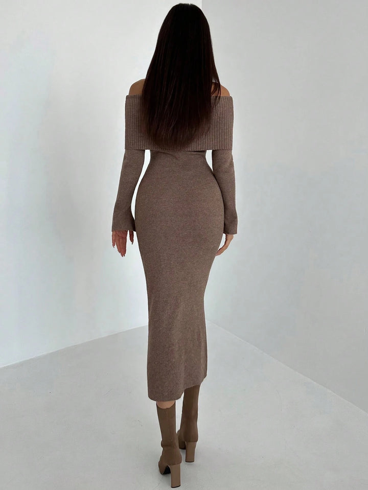 SHEIN maxi ruha, barna