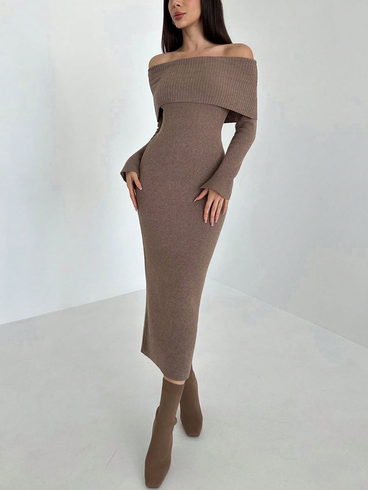 SHEIN maxi ruha, barna