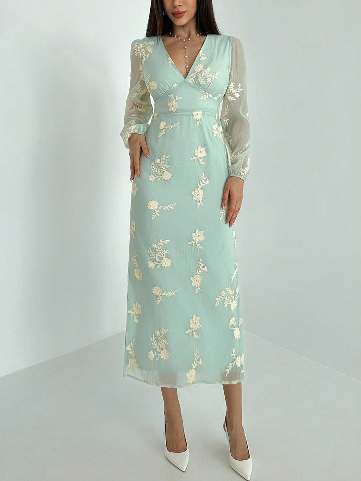 Rochie maxi SHEIN, bej