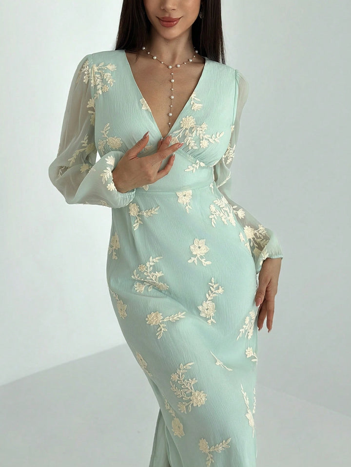 Rochie maxi SHEIN, bej