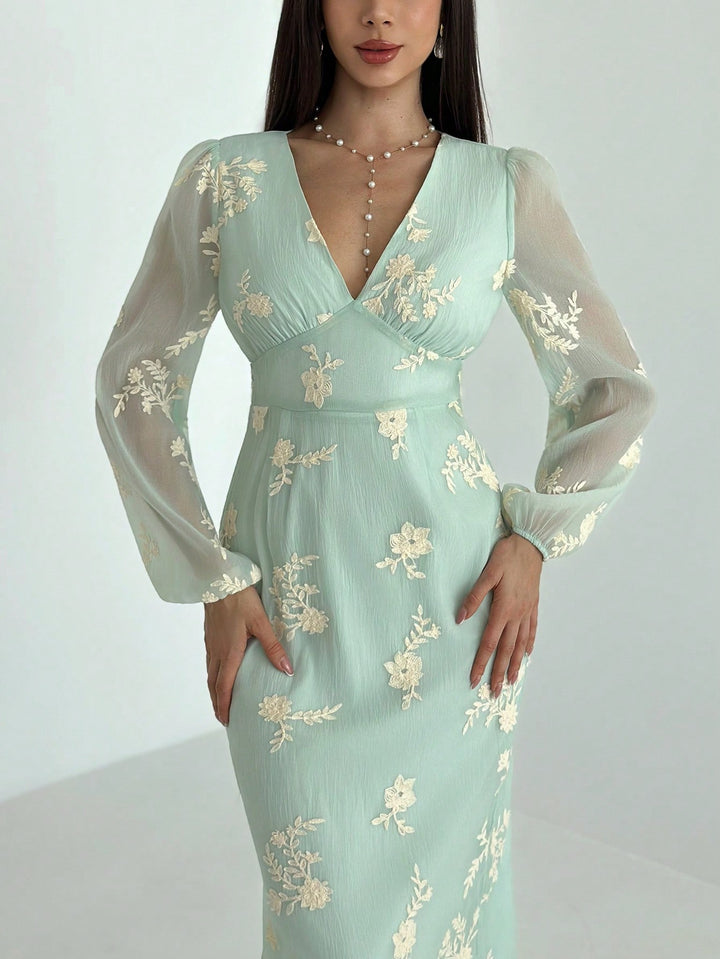 Rochie maxi SHEIN, bej