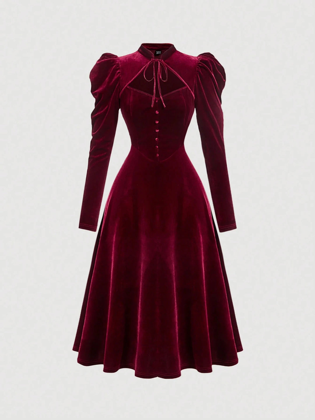 Shein Curve+ burgundi midi ruha