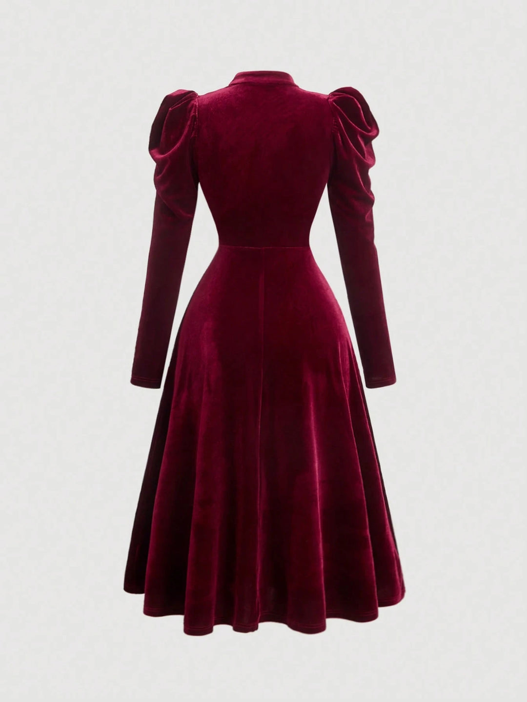 Shein Curve+ burgundi midi ruha