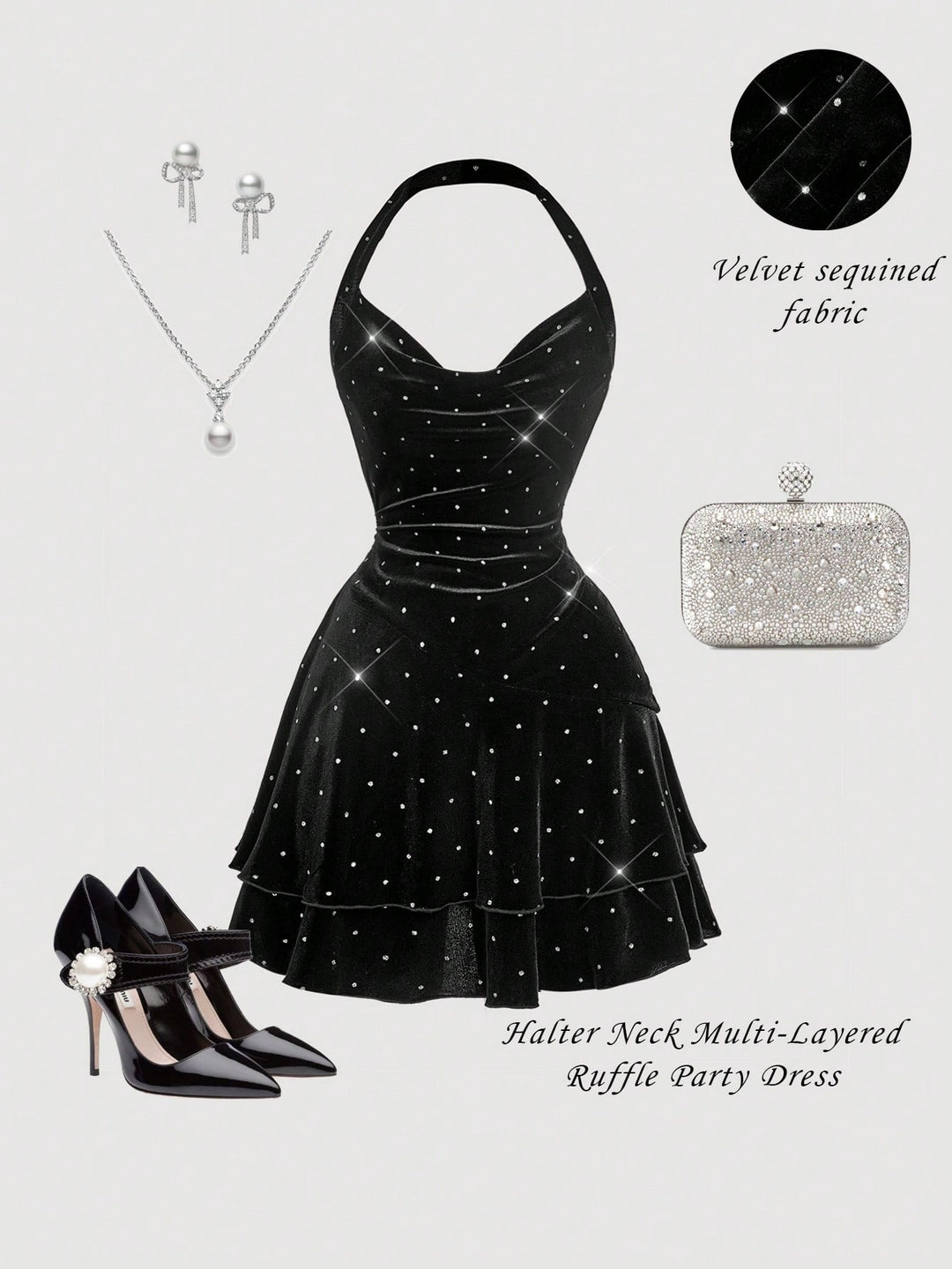 Rochie mini SHEIN, negru