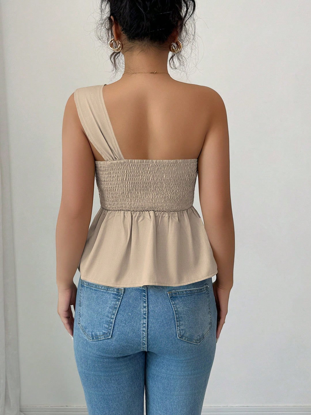 SHEIN ujjatlan felső, khaki