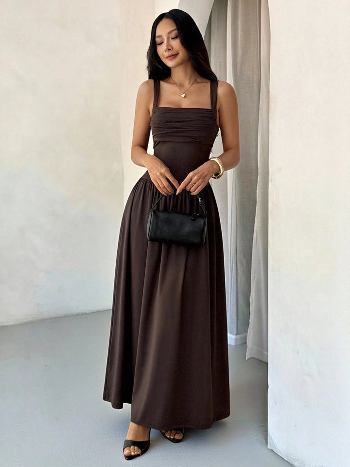 Rochie maxi SHEIN, maro