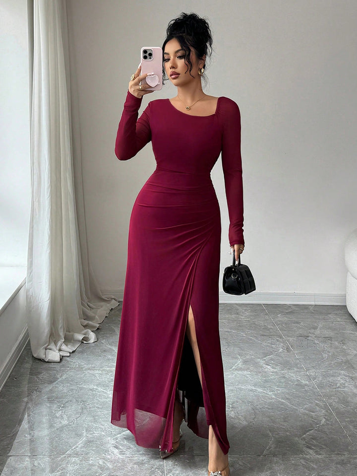 Rochie midi SHEIN, vișiniu