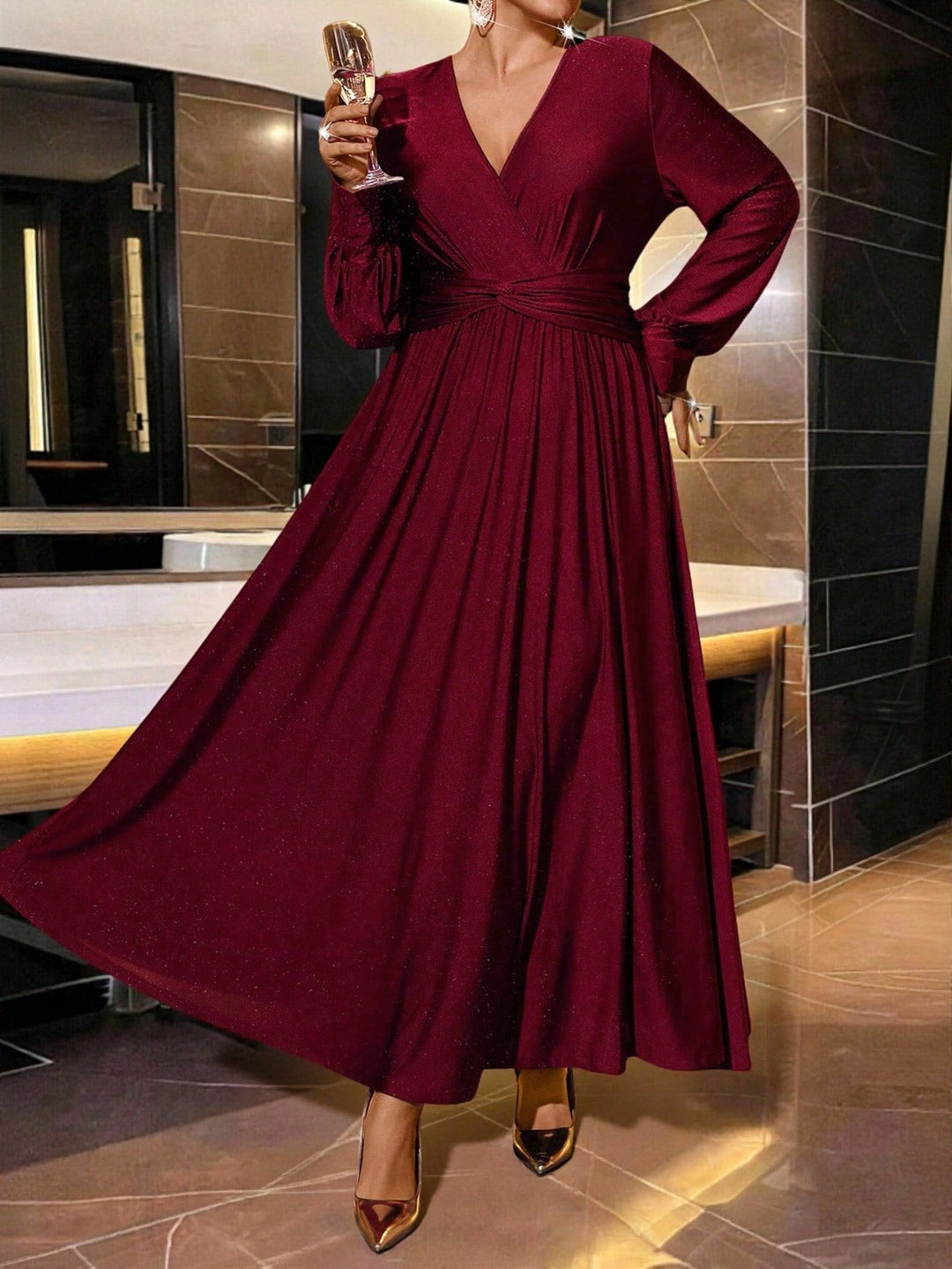 Rochie SHEIN, vișiniu