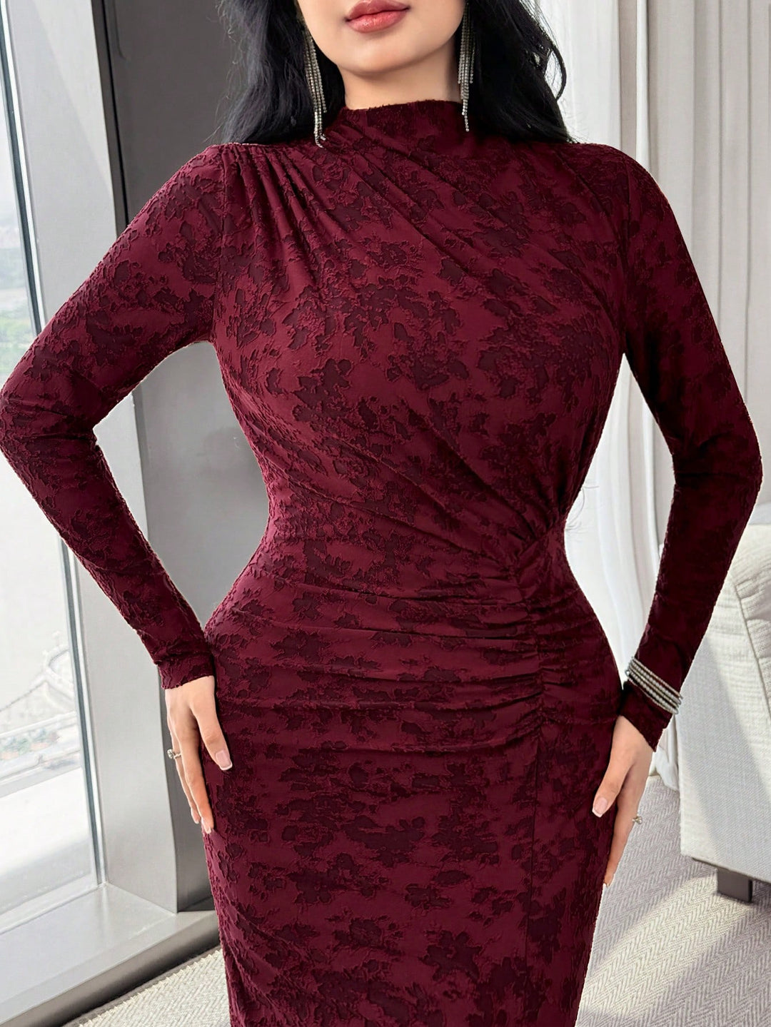 Rochie maxi SHEIN, vișiniu