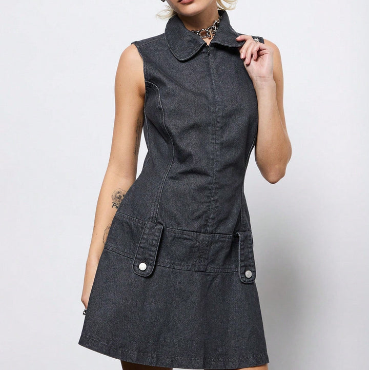 SHEIN szürke mini ruha