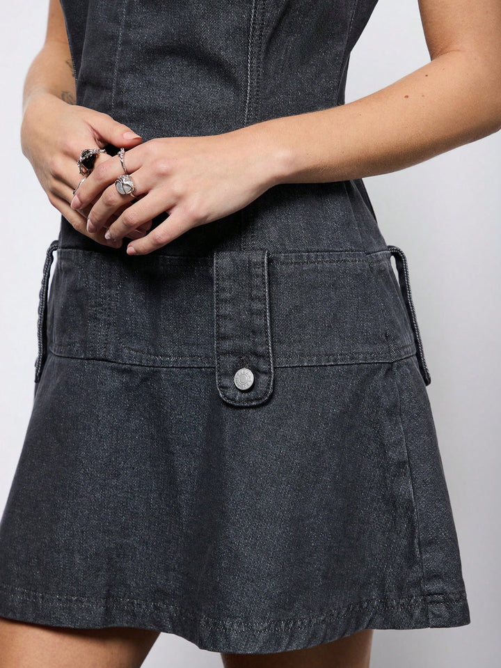 SHEIN szürke mini ruha