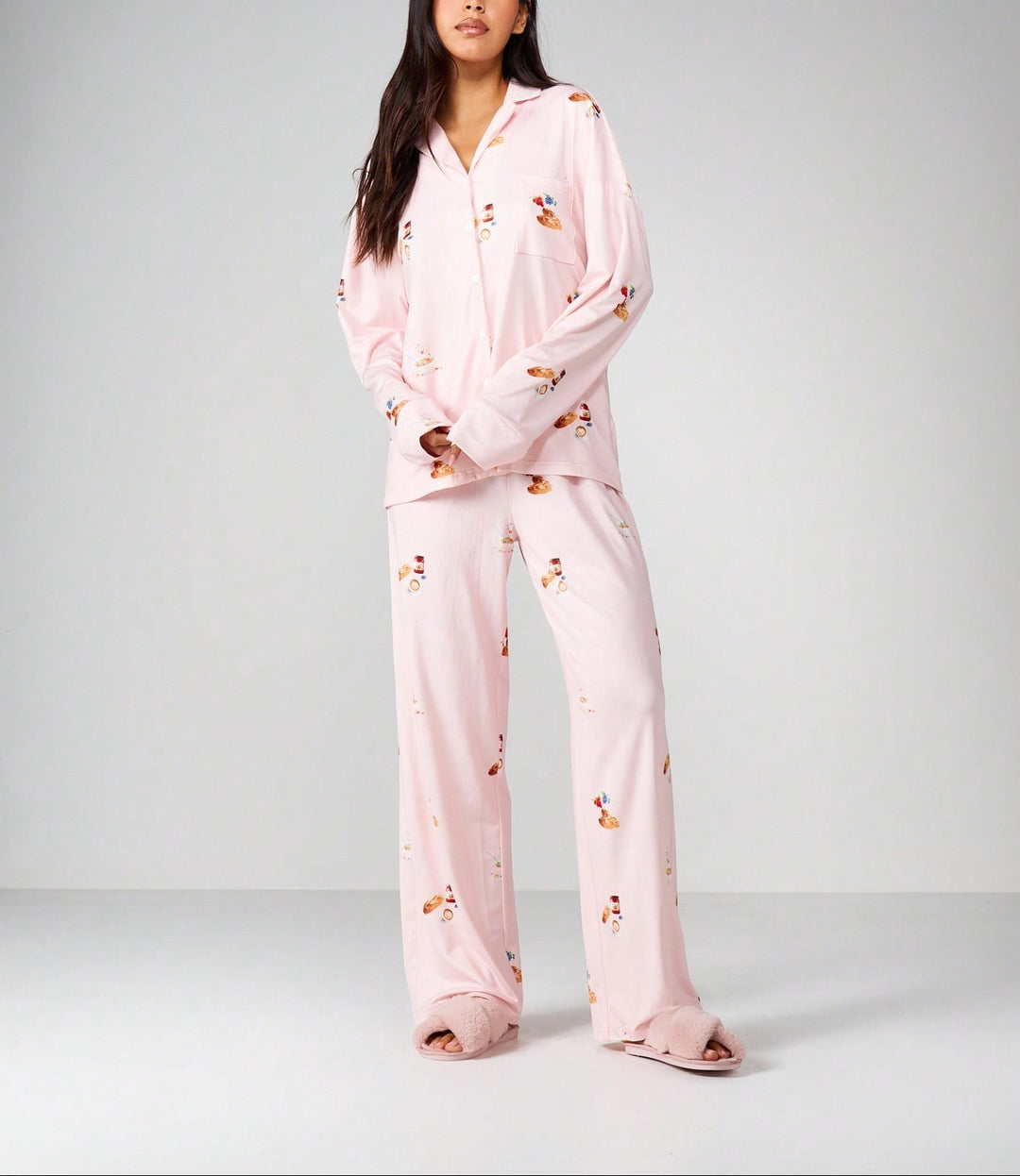 Compleu pijamale SHEIN, roz