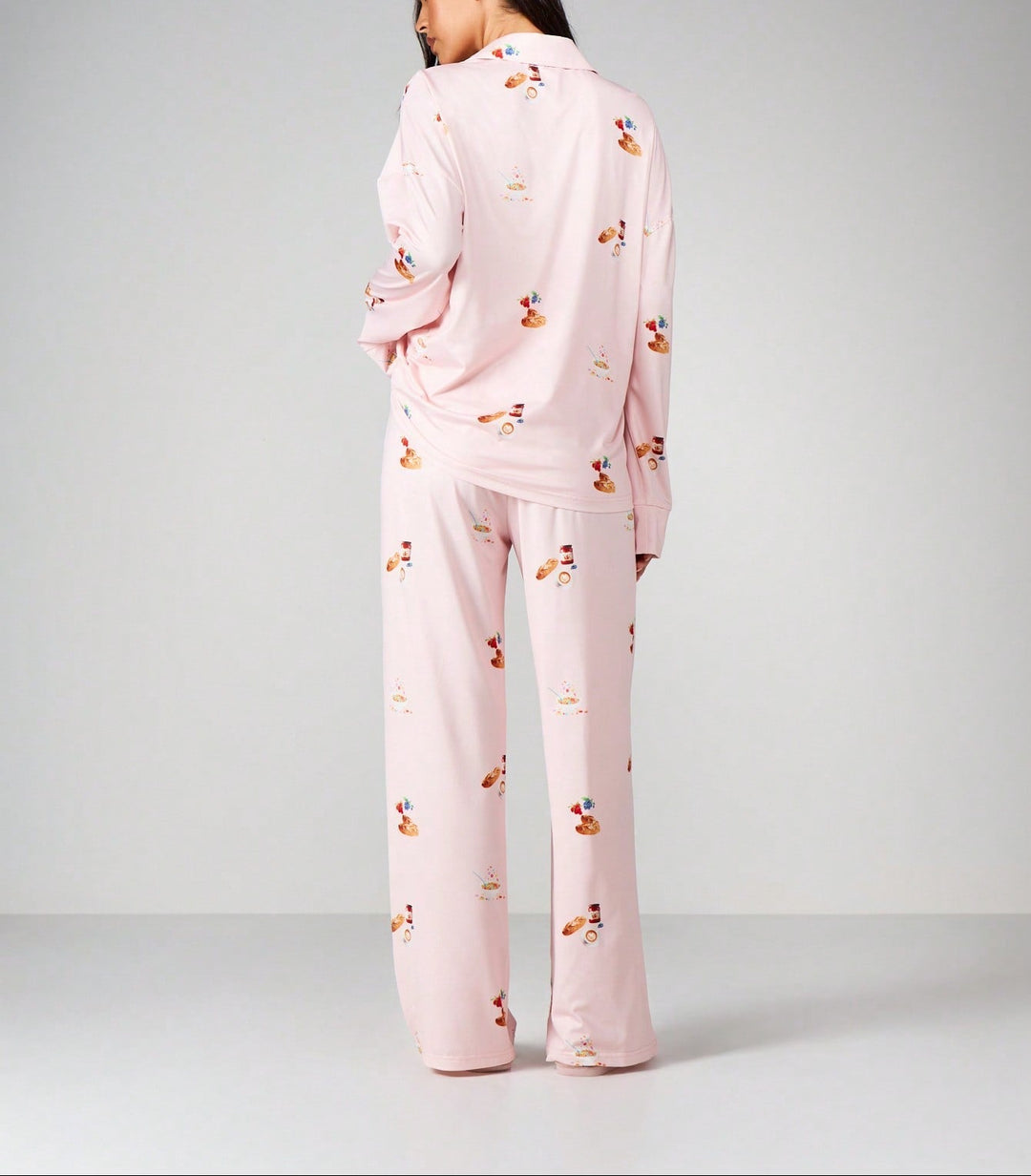 Compleu pijamale SHEIN, roz