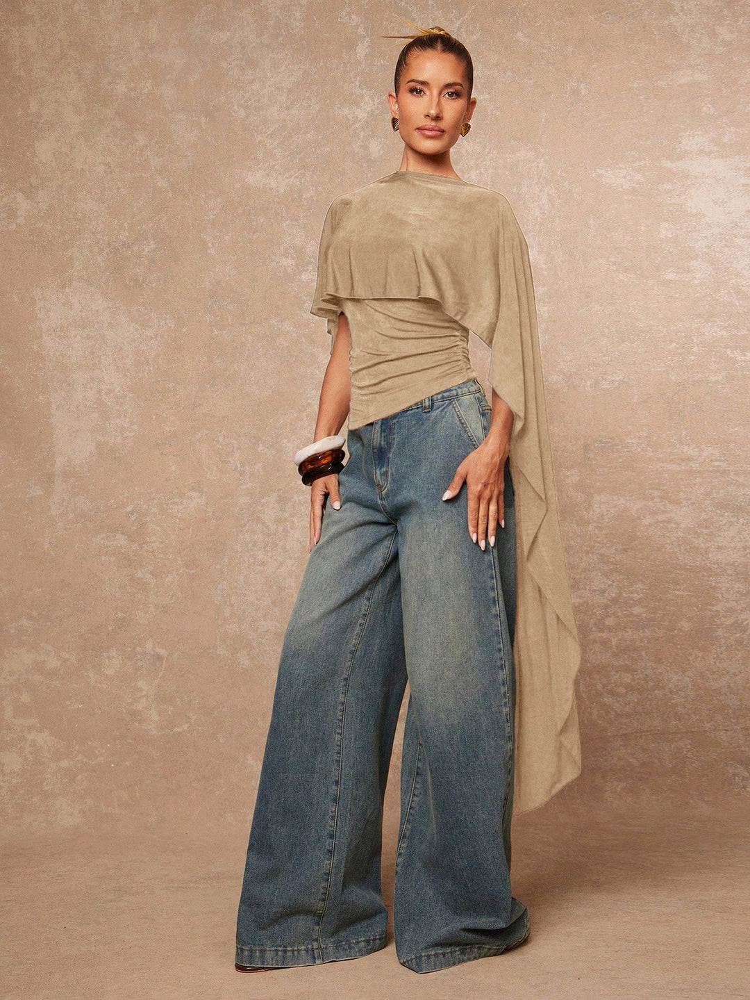 Top SHEIN, kaki