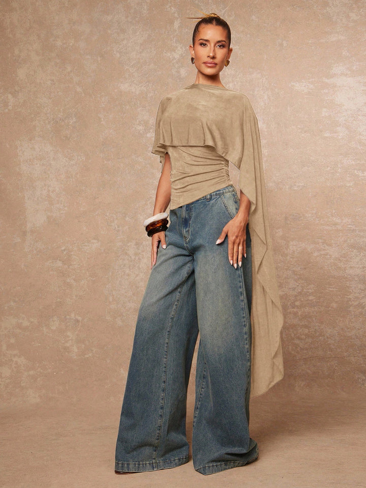 Top SHEIN, kaki
