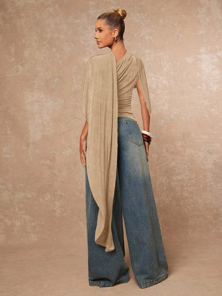 Top SHEIN, kaki