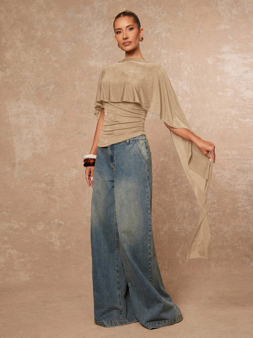 Top SHEIN, kaki