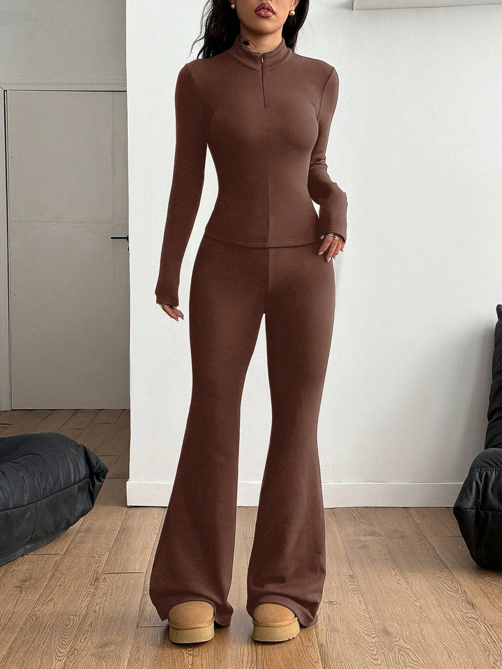 Pantaloni SHEIN, maro