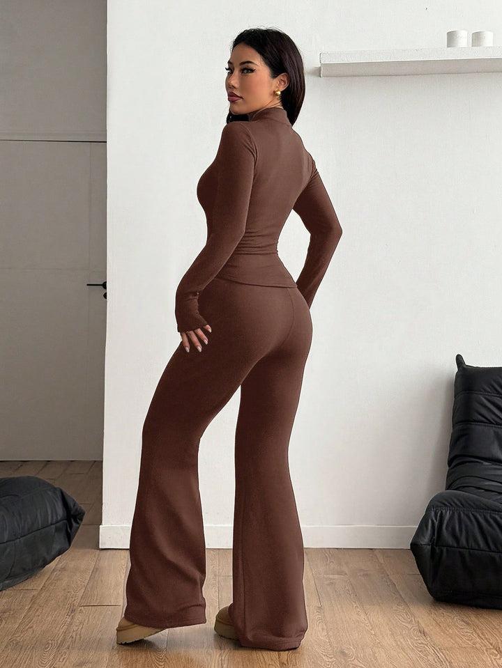 Pantaloni SHEIN, maro