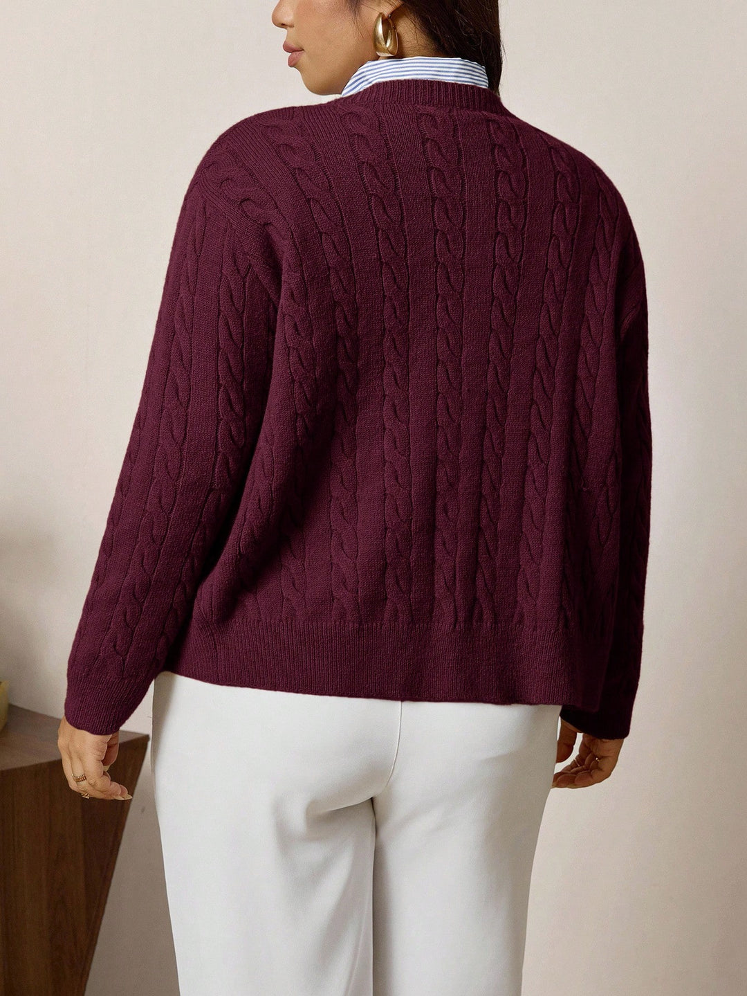 Cardigan SHEIN, vișiniu