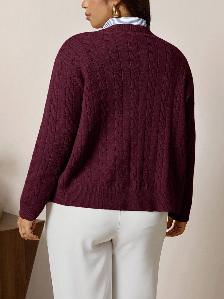 Cardigan SHEIN, vișiniu