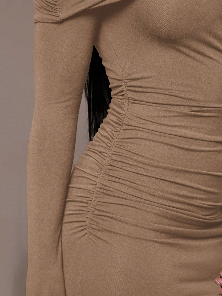 Rochie maxi SHEIN, bej