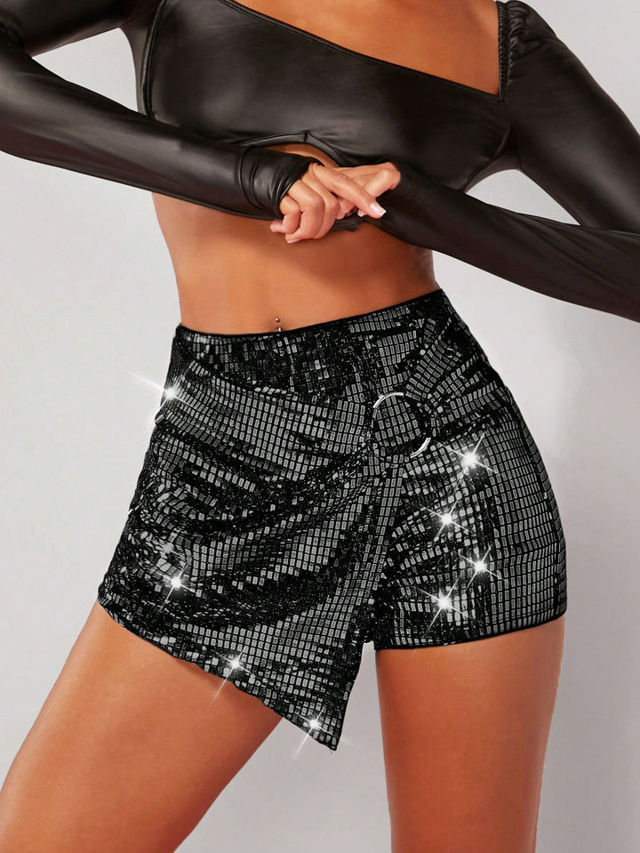 Pantaloni scurți SHEIN, negru