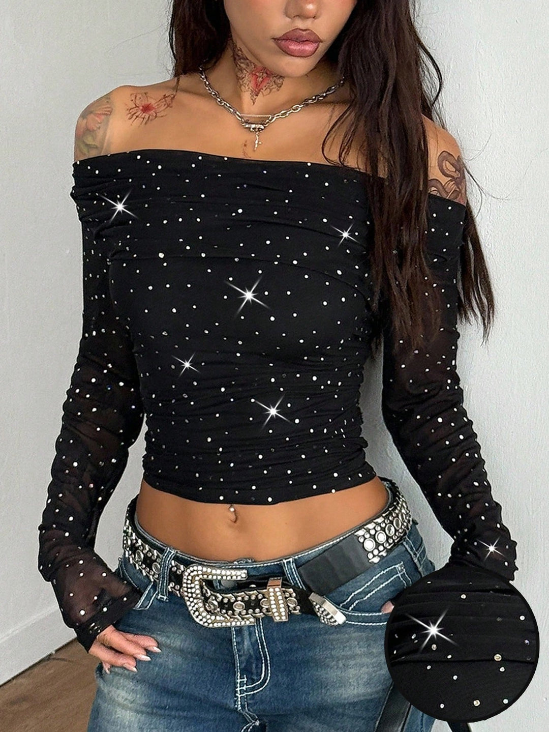 SHEIN blúz, fekete