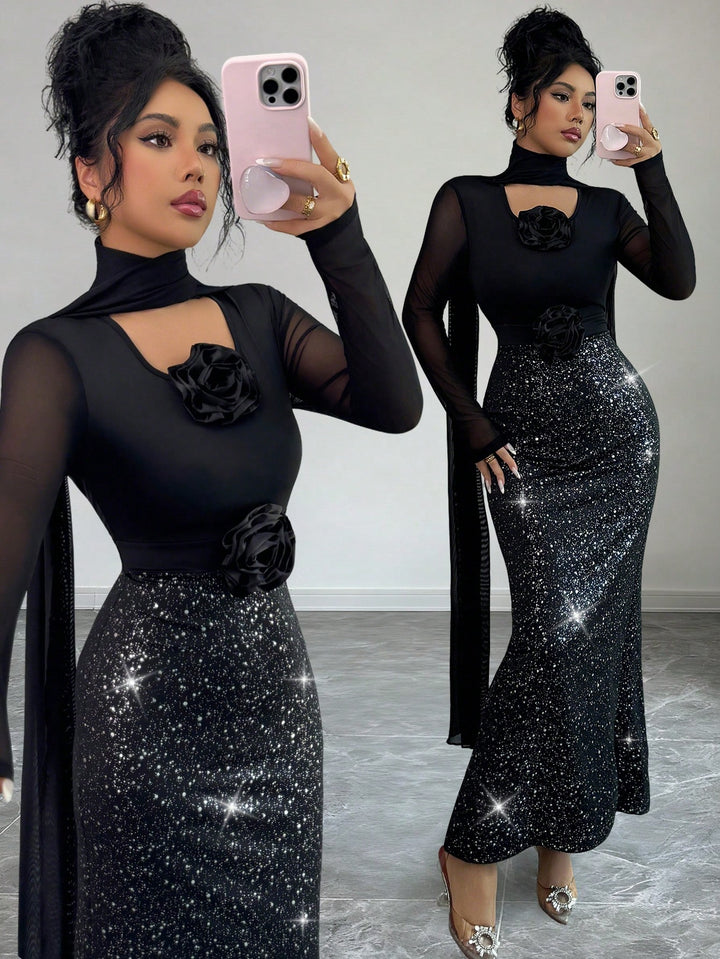 Rochie maxi SHEIN, negru