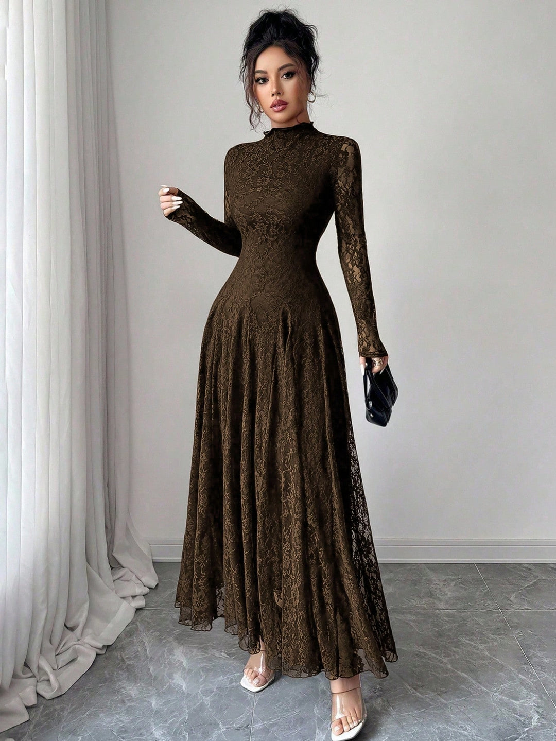Rochie maxi SHEIN, maro