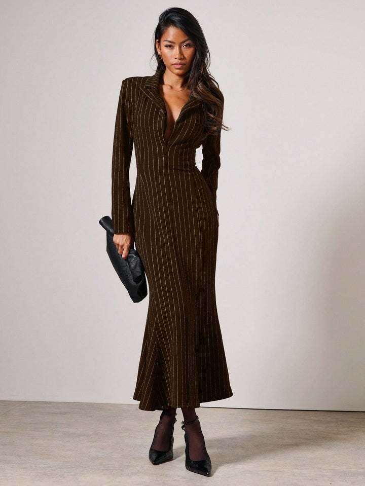 Rochie midi SHEIN, maro