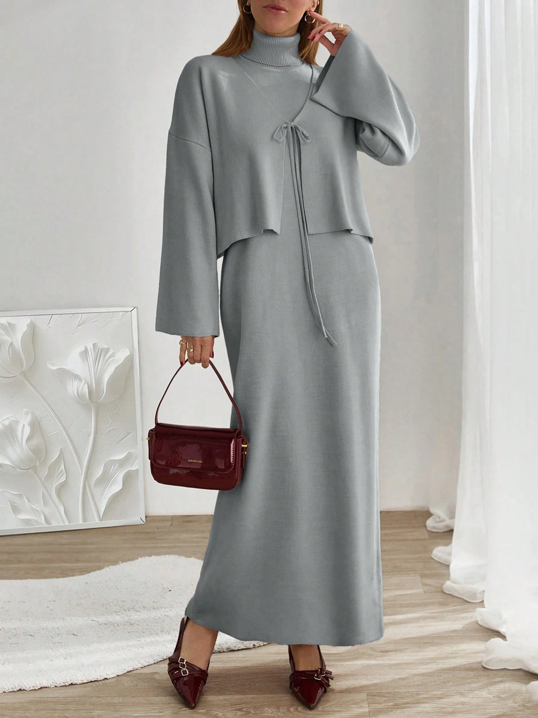 Set rochie și cardigan