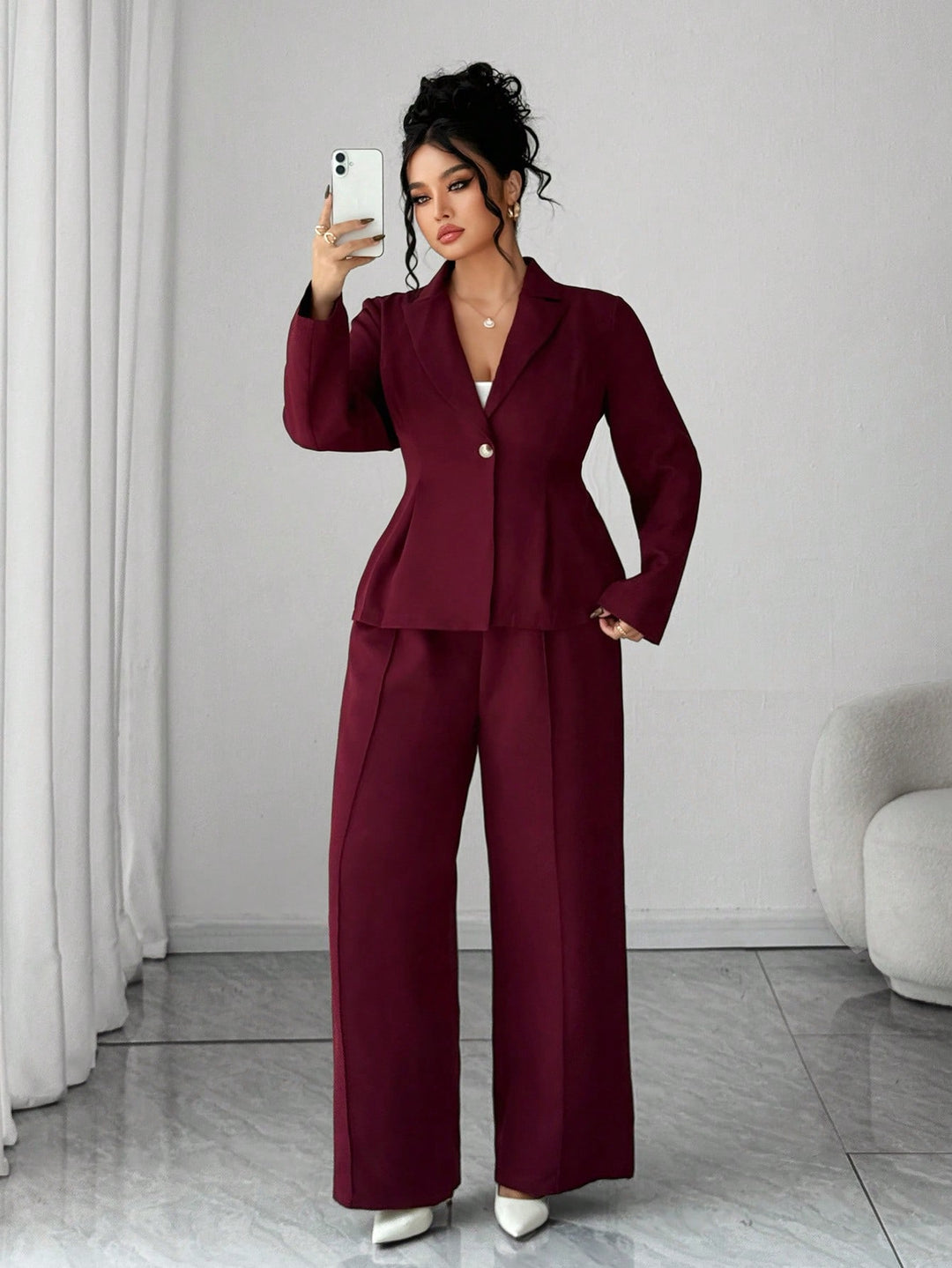 Compleu SHEIN, vișiniu