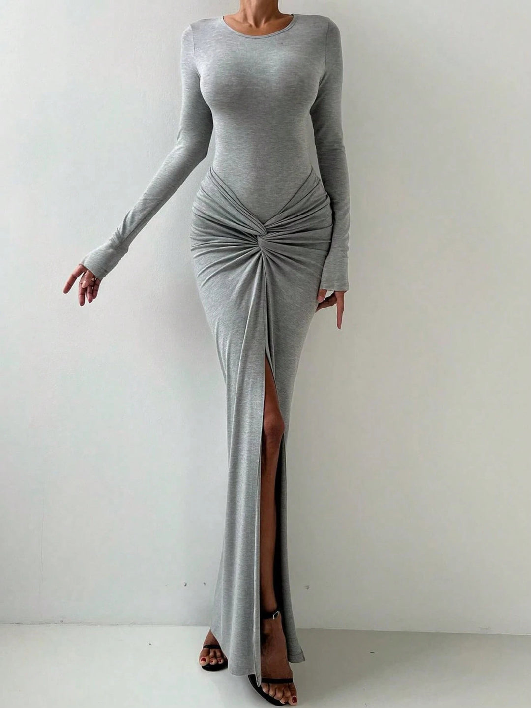 Shein szürke top és szoknya szett