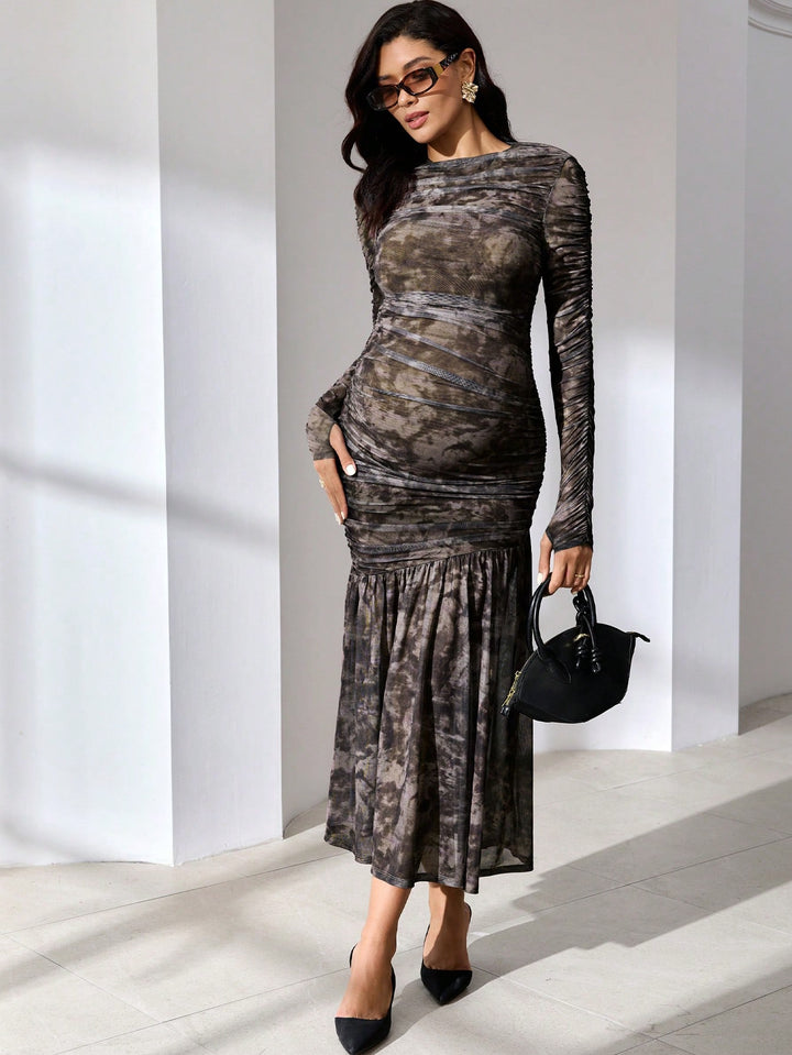 Rochie maxi SHEIN, maro