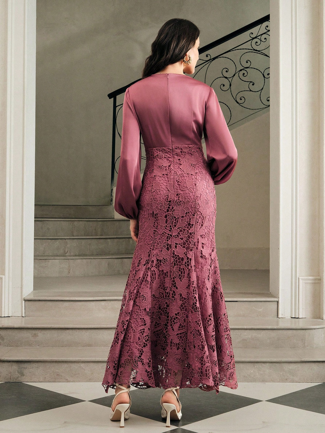 Rochie maxi SHEIN, roz
