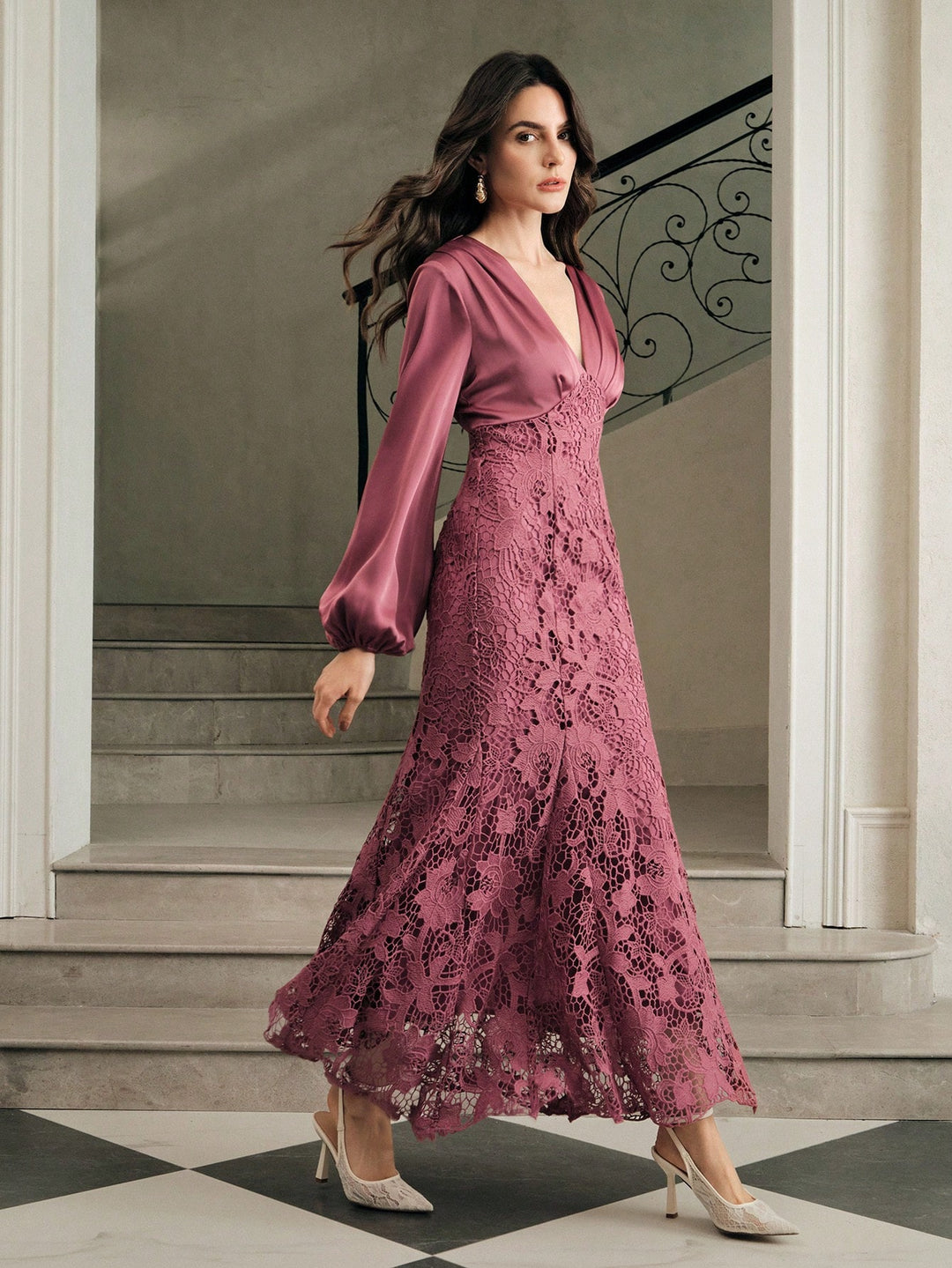 Rochie maxi SHEIN, roz