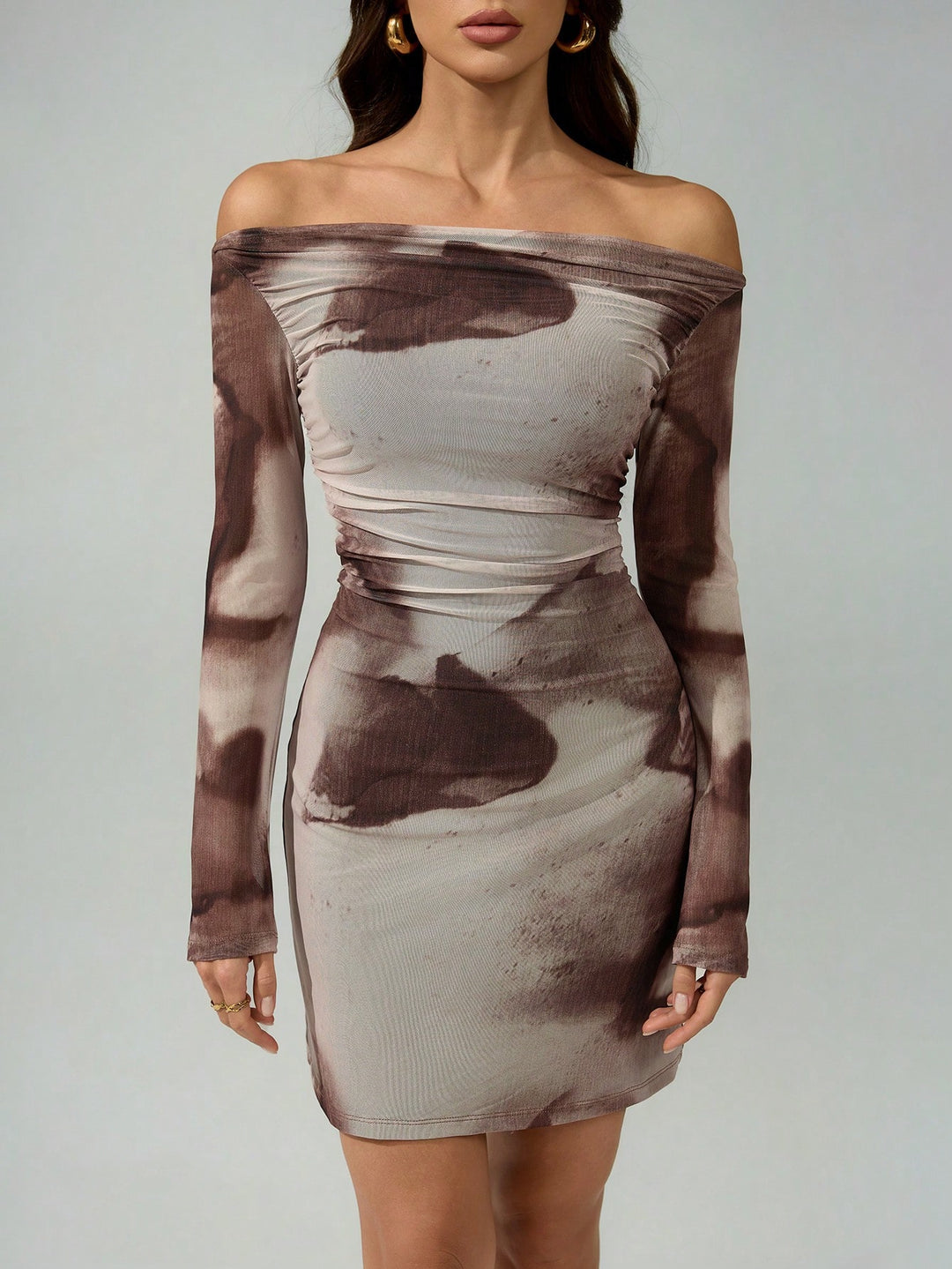 Rochie mini SHEIN, kaki