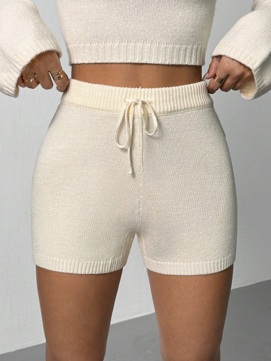 Pantaloni scurți SHEIN, alb
