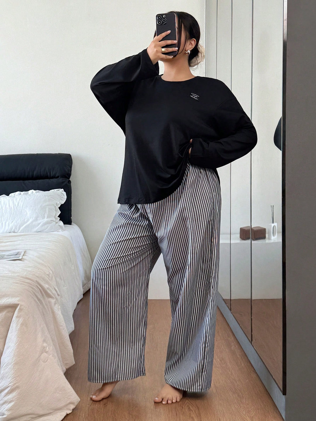 Set pijamale SHEIN, negru